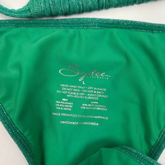 Bydee Bikini Set - Emerald Green Shimmer (Top M, Bottom L) - Picture 8 of 10